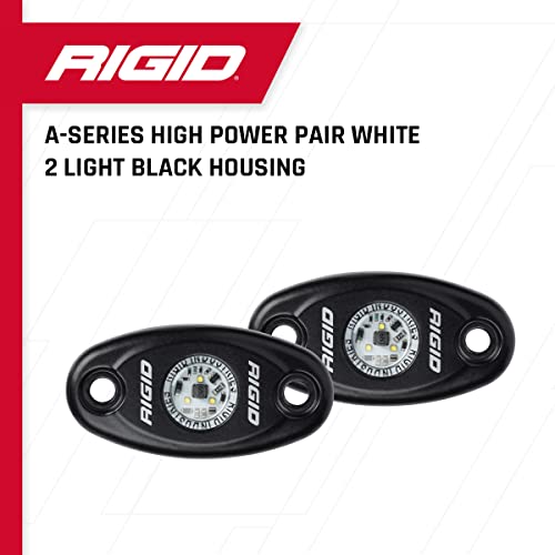 Rigid Industries 482093 A-Series High Power Pair White Light With Black Housing: Compact LED Light