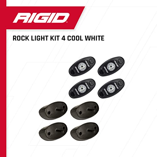 Rigid Industries 400203 Rock Light Kit 4 Cool White For Night Crawling and Off Road Vehicles