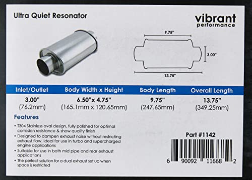 Vibrant 1142 3" Ultra Quiet Resonator