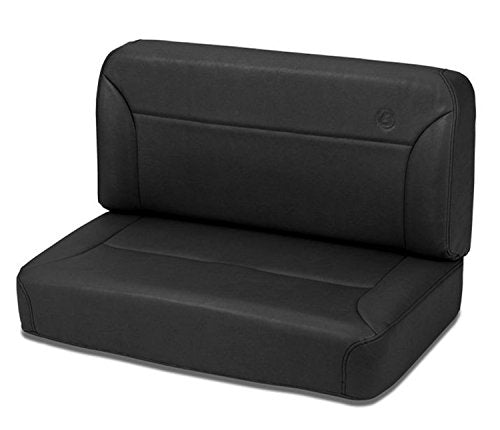 Bestop 3943715 Black Denim Trailmax II Fixed Bench Rear Seat - Jeep 1955-1995 CJ5, CJ7 & Wrangler