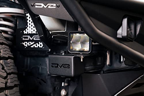 DV8 Offroad Crash Bar Caps with Accessory Mount for 2021-2022 Ford Bronco | Fits Up to 35" Tires | Cleans up Unfinished Crash Bars | Mounts LED Pod Lights, Rock Lights, RGB Accent Lights, or GoPro