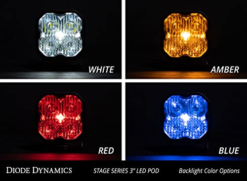 Diode Dynamics Stage Series 3in SAE/DOT White Pro LED Pod (Pair), SAE/DOT Driving Pro