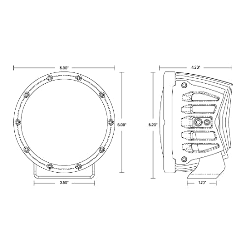 Rigid Industries 363663 | 360-Series 6 Cover Amber Pair