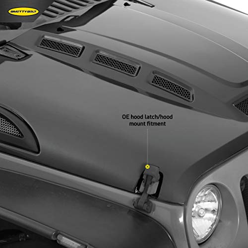 Smittybilt 76500 H.E.M.I. Vented Hood for 2007-2018+ Jeep Wrangler JK