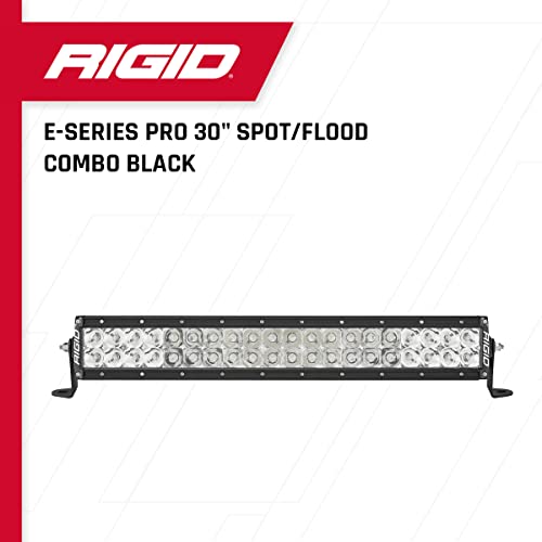 Rigid Industries E-Series PRO LED Light, Spot/Flood Optic Combo, 30 Inch, Black Housing