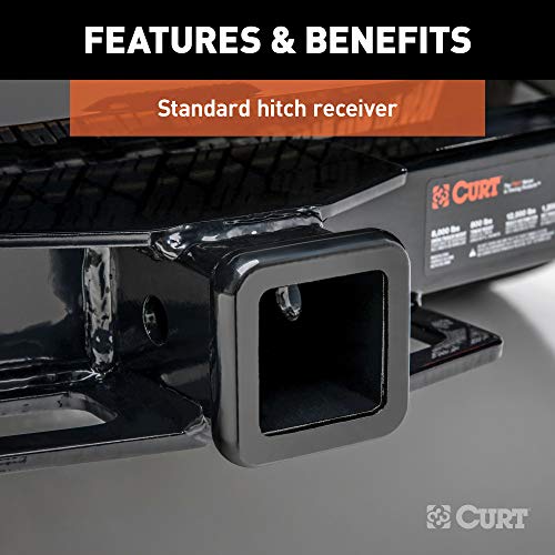 CURT 31108 2-Inch Front Receiver Hitch, Select Chevrolet Silverado, Suburban, GMC Sierra, Yukon XL, Fascia Trimming