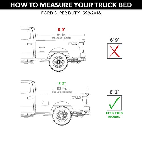 TruXedo TruXport Soft Roll Up Truck Bed Tonneau Cover | 259601 | Fits 1999 - 2007 Ford F-250/350/450 Super Duty 8' Bed (96") , Black