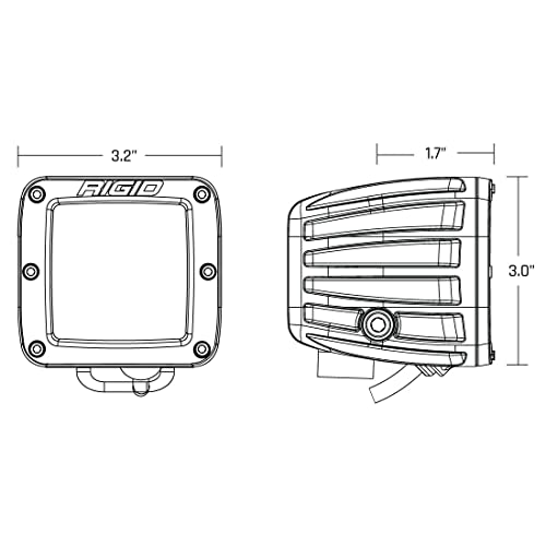 Rigid Industries 50482 - D-Series SAE Compliant Fog Lights Yellow/White Pair