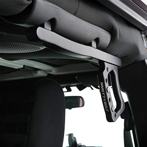 Smittybilt 76932 Aluminum Grab Handles for 2007-2018 Jeep JK 2/4-Door, Black, Rear Pair