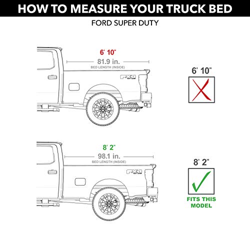 RetraxPRO MX Retractable Truck Bed Tonneau Cover | 80384 | Fits 2017 - 2023 Ford F-250/350 Super Duty 8' 2" Bed (98.1")