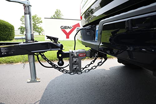 GEN-Y GH-1723 MEGA-Duty 3" Shank 6" Drop Hitch Combo with GH-0161 Versa-Ball & GH-0162 Pintle Lock | 3.5K Tongue Weight | 32K Towing Capacity