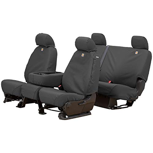 Covercraft - SSC2512CAGY Carhartt SeatSaver Front Row Custom Fit Seat Cover for Select Ford Models - Duck Weave (Gravel)