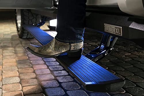 AMP Research 77254-01A PowerStep XL Electric Running Boards Plug N Play System for 2019-2021 Chevrolet Silverado/GMC Sierra 1500, 2020-2021 Chevrolet Silverado/GMC Sierra 2500/3500, Crew Cab