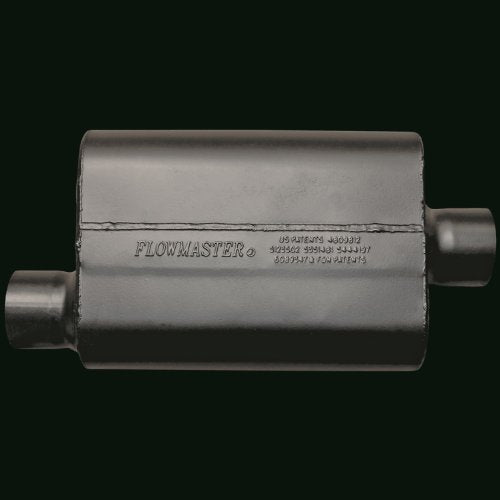 Flowmaster 942546 Super 44 Muffler - 2.50 Offset IN / 2.50 Center OUT - Aggressive Sound, Black