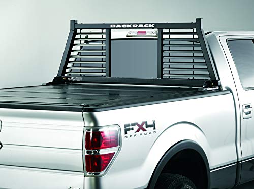 BACKRACK Half Louvered Rack Frame Only | Black, No Drill | 147LV | Fits 1999-2023 Ford F-250/F-350/F-450; 2017-2023 Ford F-550