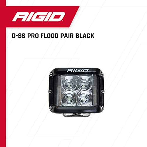 Rigid Industries D-SS PRO Side Shooter, Flood Optic, Surface Mount, Black Housing | Single