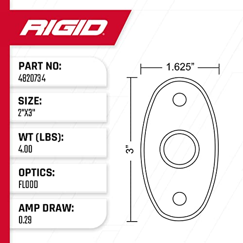 Rigid Industries 482073 A-Series High Power Pair Warm White Light With Black Housing: Compact LED Light