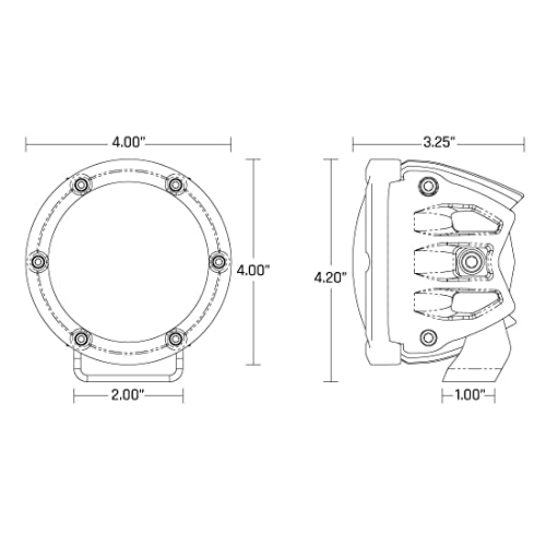 Rigid Industries 36121 | 360-Series Pro 4 Inch SAE Compliant Fog Light Selective Yellow | Pair