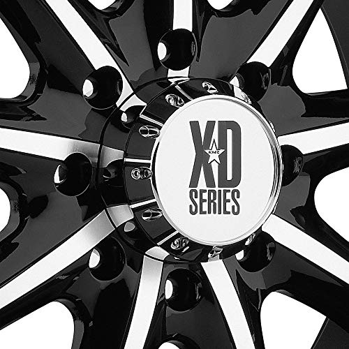 XD Series by KMC Wheels XD779 Badlands Gloss Black Wheel with Machined Accents (18x9"/6x139.7mm, +18mm offset)