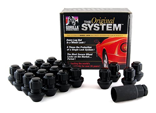 Gorilla Automotive 96643BDX Black Factory Style Wheel Lock System (14mm x 1.50 Thread Size, 20-Pack)