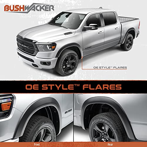 Bushwacker OE Style Factory Front & Rear Fender Flares | 4-Piece Set, Black, Smooth Finish | 40956-02 | Fits 2014-2018 Silverado 1500 w/ 5.8' or 6.6' Bed; 14-18 1500/3500 HD w/ 6.6' or 8.2' Bed