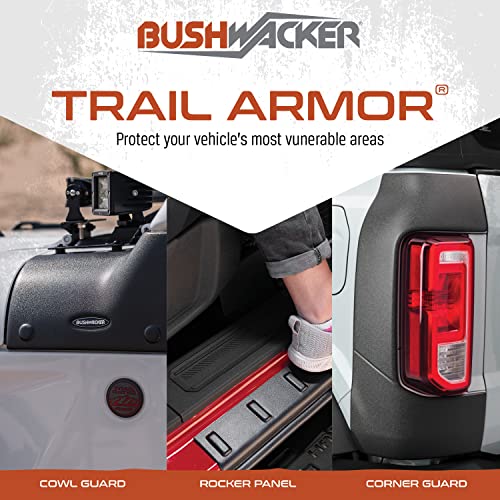 Bushwacker Trail Armor Side Rocker | 4-Piece Set, Black, Textured Finish | 14069 | Fits 2009-2014 Ford F-150 Crew Cab