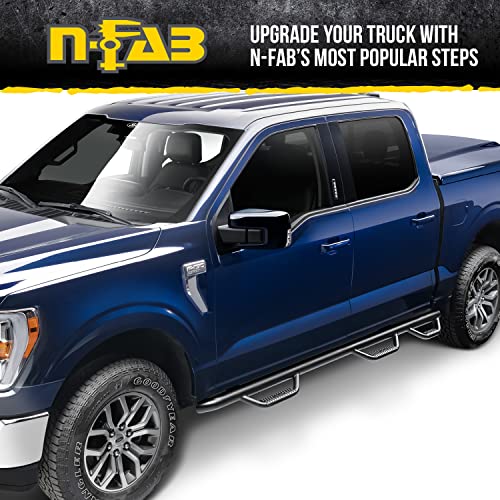 N-Fab Nerf Steps | Textured Black, Wheel-to-Wheel w/ Bed Access | F17114CC-6-TX | Fits 2017-2023 Ford F-250 / F-350 Super Duty Crew Cab 8' Long Bed, DRW Gas or Diesel