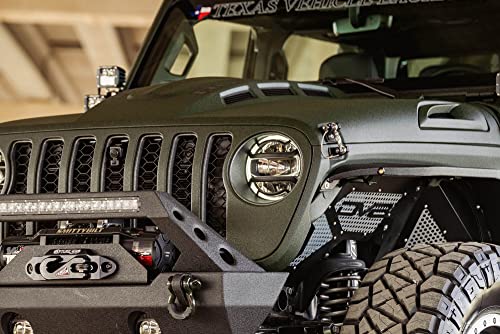 Heat Dispersion Hood fits 2018-2023 Jeep Wrangler JL & 2020-2023 Jeep Gladiator JT | Raised and Vented Center Cowl | Dual-vented for Maximum Air Flow | DV8 Offroad