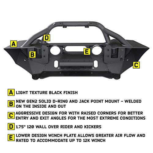 Smittybilt XRC Gen2 Front Bumper XRC Gen2 Lite Texture 76807LT, 1 Pack