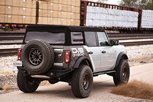 OE Plus Series Side Step for 2021-2023 Ford Bronco | Fits 4-Door Models | Textured Step Pad | Frame Mounted | No Drill Installation | Black Finish | DV8 Offroad