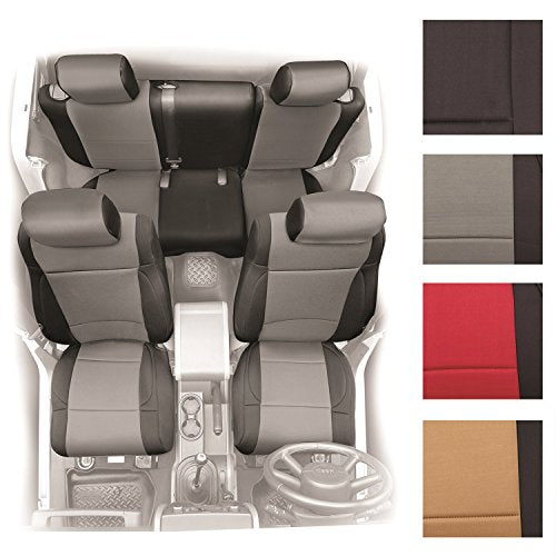 Smittybilt Neoprene Front and Rear Seat Cover Kit (Black/Gray) - 471722