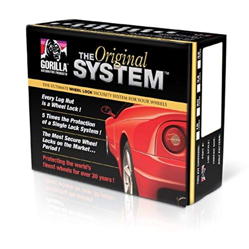 Gorilla Automotive 71633NBC "The System" Acorn Black Chrome Wheel Locks (12mm x 1.50 Thread Size) - For 5 Lug Wheels