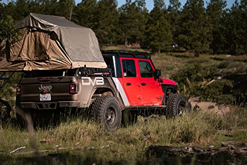 DV8 Offroad Overland Bed Rack for 2005-2023 Tacoma & 2020-2023 Gladiator JT | Perfect for Rooftop Tent | 500lb Rating | Multiple Accessory Mounts | Low Profile | Aerodynamic