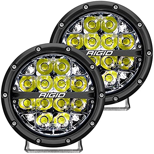 Rigid Industries 36200 | 360-Series LED Off-Road Light 6 in Spot Beam for High Speed 50 MPH Plus White Backlight Pair