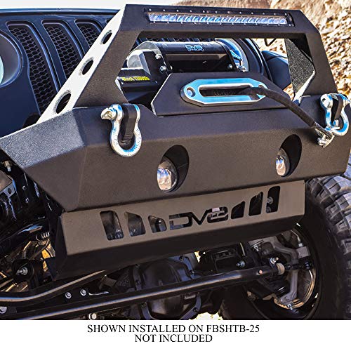 DV8 Offroad Skid Plate for The 2018-2023 Jeep Wrangler JL & 2020-2023 Jeep Gladiator JT | Steel Construction | Protects Sway Bar Disconnect | No Drill Installation | Black Finish