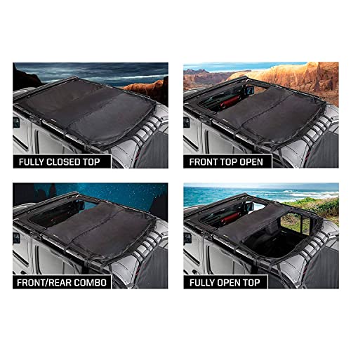 Smittybilt 97500 Extended Shade Top with Skylights for 2018+ Jeep Wrangler JL 4-Door