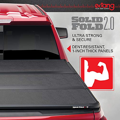 extang Solid Fold 2.0 Hard Folding Truck Bed Tonneau Cover | 83450 | Fits 2014 - 2018, 2019 Legacy Chevy/GMC Silverado/Sierra 1500, 2014-18 2500/3500HD 6' 7" Bed (78.9") , Black