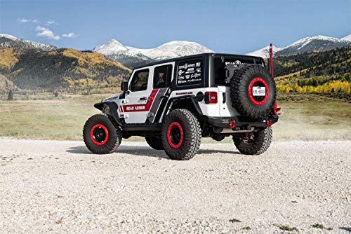 Road Armor Stealth Front Fender Flare Jl Body Armor with Switchback Led Drl - Texture Black 2018-2020 Jeep Jlrubicon Jlsport Jlsahara Jtsport Jtoverland Jtrubicon