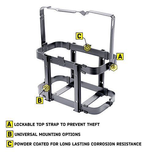 Smittybilt Jerry Gas Can Holder (Black) - 2798