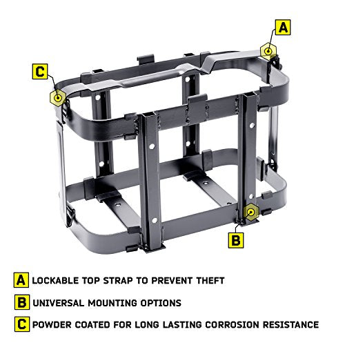 Smittybilt Jerry Gas Can Holder (Black) - 2798