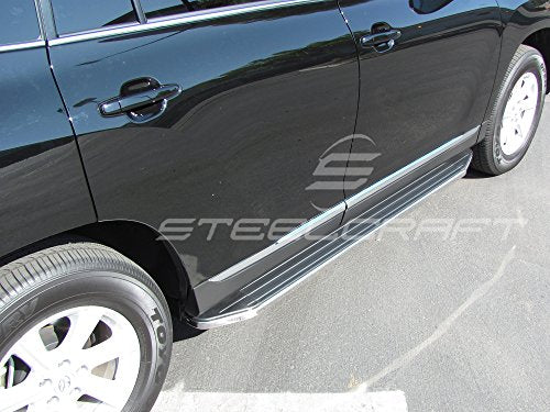 Steelcraft 132800 Black with Stainless Trim Running Boards for 2014-2017 Toyota Highlander