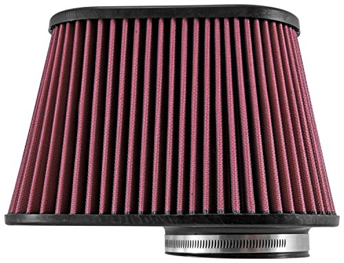 Airaid (AIR-720-128) Universal Clamp-On Air Filter: Oval Tapered; 4.5 Inch (114 mm) Flange ID; 7.375 Inch (187 mm) Height; 11.5 Inch x 7 Inch (292 mm x 178 mm) Base; 9 Inch x 4.5 Inch (229 mm x114 mm) Top, Red