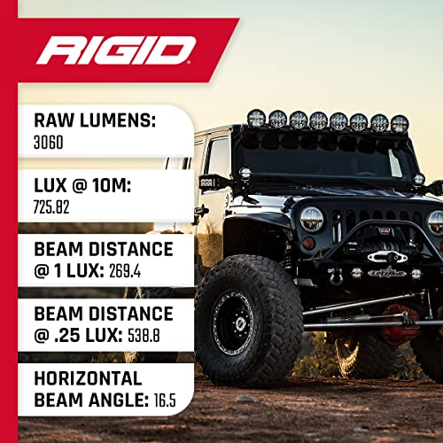 Rigid Industries 36114 | 360-Series 4" LED Off-Road Spot Beam w/Amber Backlight