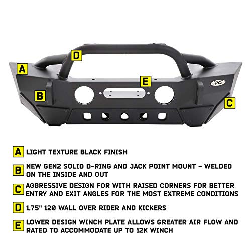 Smittybilt XRC Gen2 Front Bumper XRC Gen2 Lite Texture 76807LT, 1 Pack