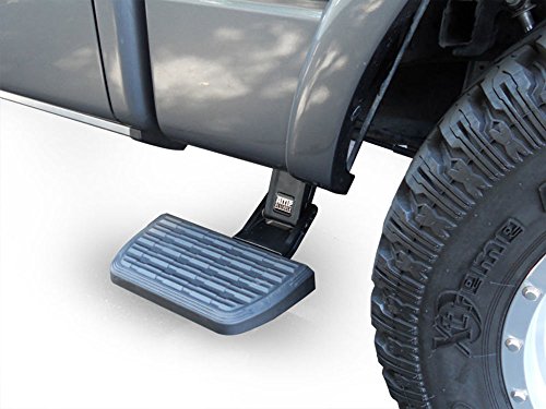 AMP Research 75406-01A BedStep2 Retractable Truck Bed Side Step for 2019 Ram Classic, 2009-2018 Ram 1500, 2010-2013 Ram 2500/3500 Mega Cab , Black , Large