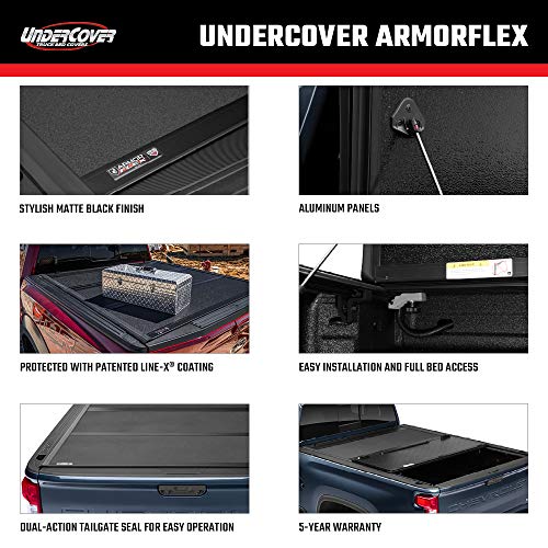 UnderCover ArmorFlex Hard Folding Truck Bed Tonneau Cover | AX32008 | Fits 2019 - 2023 Dodge Ram 1500, Does Not Fit w/ Multi-Function (Split) Tailgate 5' 7" Bed (67.4")