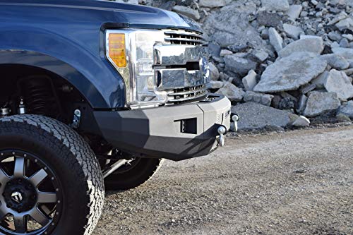 DV8 Offroad | FBFF2-03 | Front Bumper fits 2017-2019 F-250/F-350/F-450 Super Duty Trucks | 3pc Modular Construction | Integrated Winch Mount | Strategic Airflow Cutouts | Auxiliary Light Cutouts