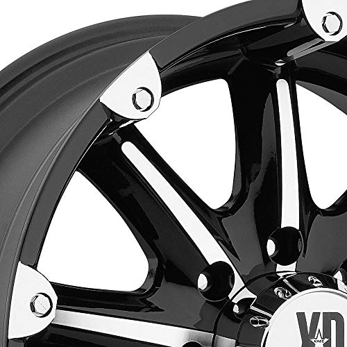 XD Series by KMC Wheels XD779 Badlands Gloss Black Wheel with Machined Accents (18x9"/6x139.7mm, +18mm offset)