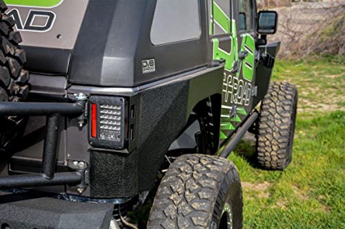 Spare Tire Carrier for 2007-2018 Jeep Wrangler JK | Mounts to Body | Mounts Up to 42" Spare Tire | Works with Any Rear Bumper | Fits Any Bolt Pattern Wheel | Drilling Required | DV8 Offroad