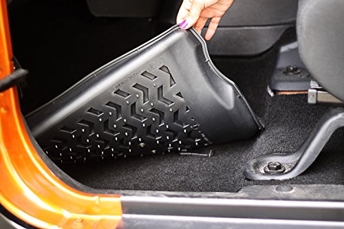 Rugged Ridge 12987.02, All-Terrain Black Front and Rear Floor Liner Kit For Select Jeep Wrangler Models